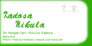 kadosa mikula business card